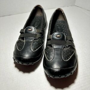 PRIVO by Clarks Black Leather Slip-On Shoes Women’s 7.5 M Comfort Casual Flats